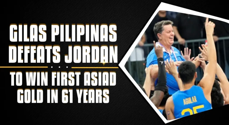Gilas Defeat Jordan first Asiad Gold in 61 Years