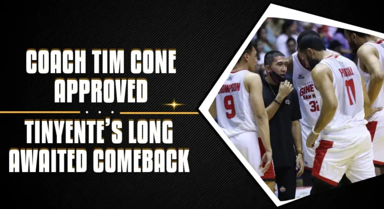 Coach Tim Cone Approve Tinyentes Long Awaited Comeback